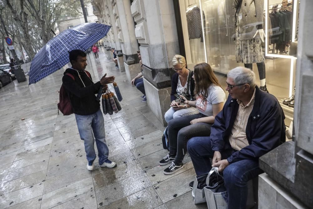 Regentag in Palma de Mallorca.