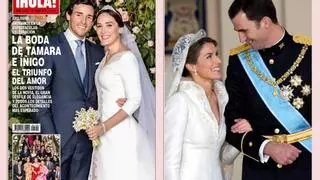 El vestido de boda de Tamara Falcó, en '¡Hola!': ¿guiño al de Pertegaz de la reina Letizia?