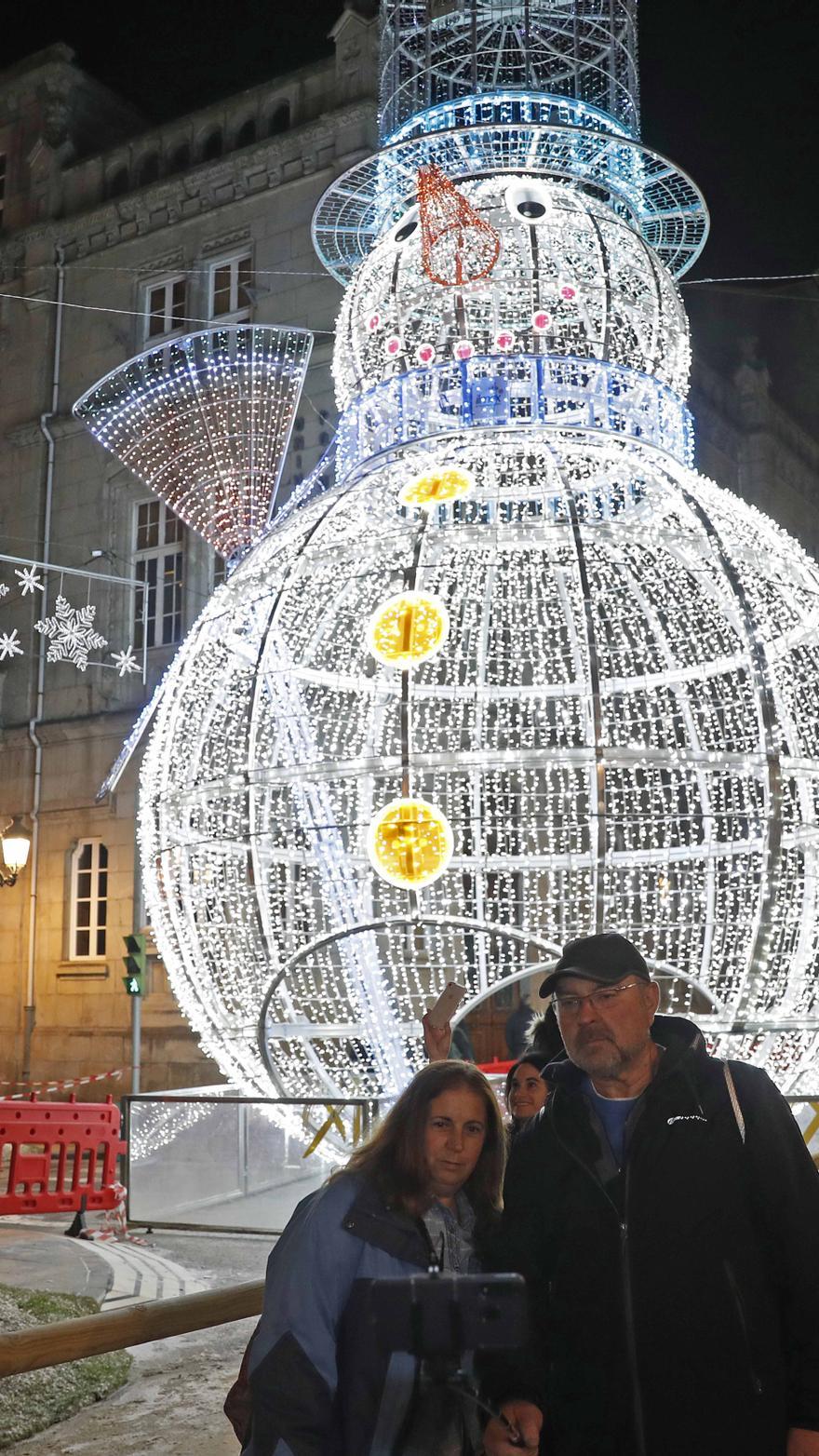 Las mejores imágenes del encendido de la Navidad en Vigo