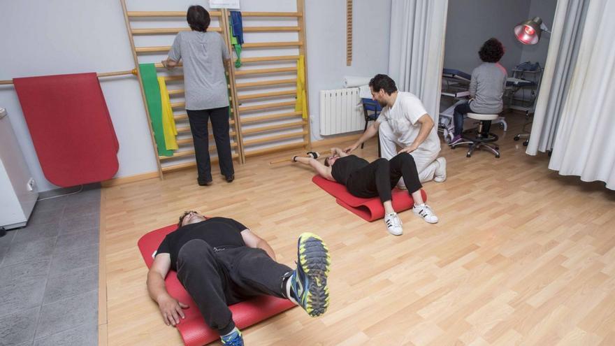 Gimnasio de Fisioterapia en
el centro de salud de Moaña.
 // Cristina Graña