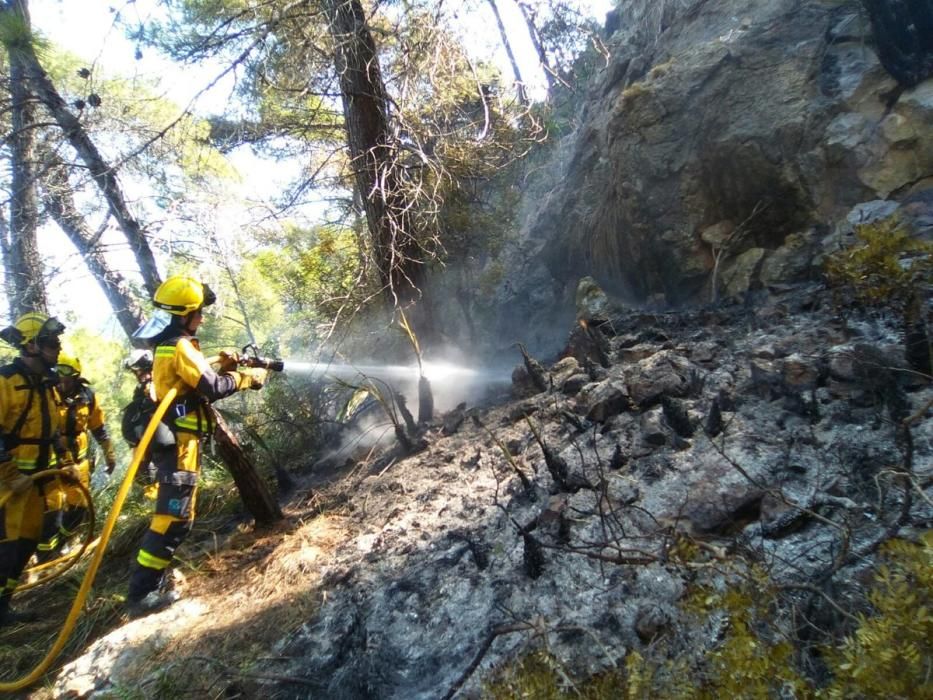 Incendio en Cala Estellencs