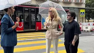 Norma Duval visita A Coruña acompañada de su anfitrión David Perdomo