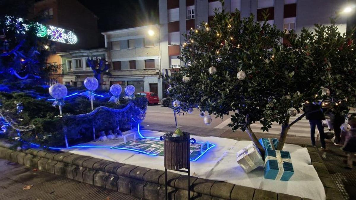 Decoración en las calles de Blimea.