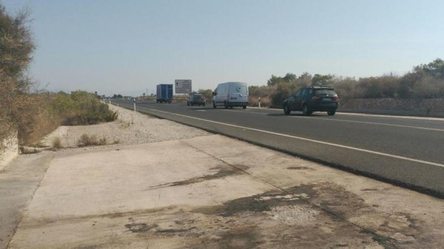 La carretera N-332 donde se ha producido el accidente mortal.