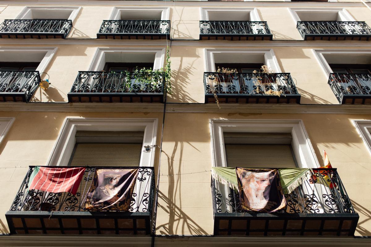 Detalle de la calle de los Mancebos, en Madrid. 