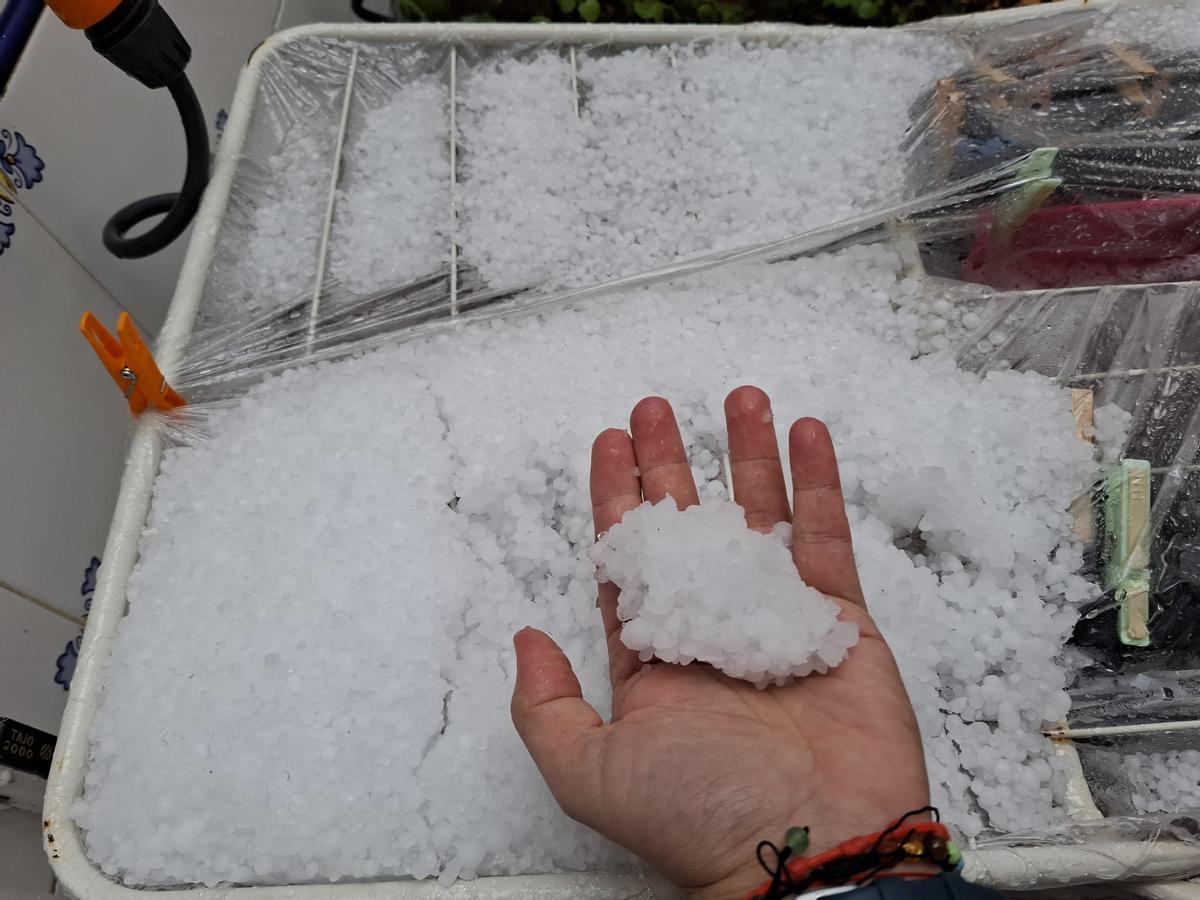 Tormenta de granizo en Real.