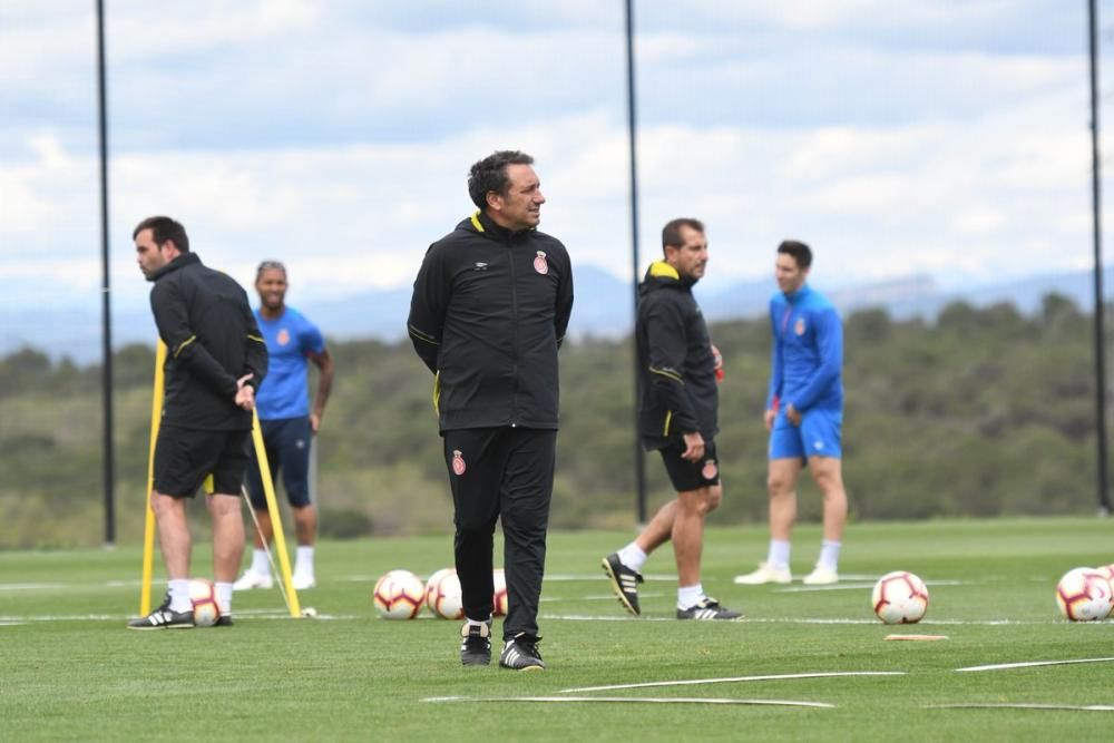 Entrenament del Girona FC després de la derrota a Valladolid