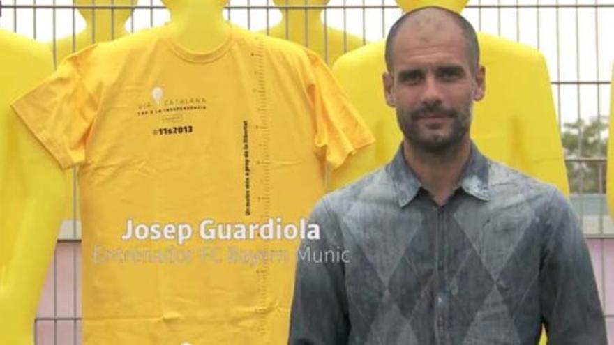 Guardiola pide la independencia de Cataluña en alemán