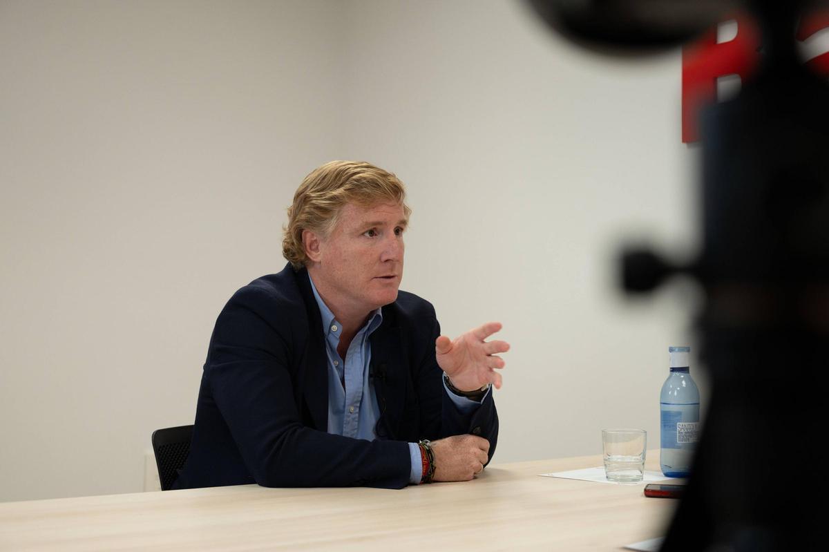 El alcalde, en un momento de la entrevista.