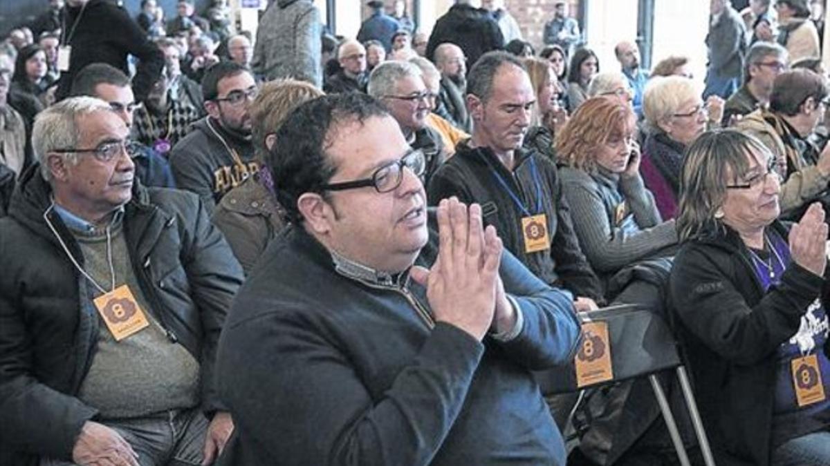 El diputado díscolo del PSC Joan Ignasi Elena, en la asamblea de ICV, el pasado 1 de febrero en Barcelona.