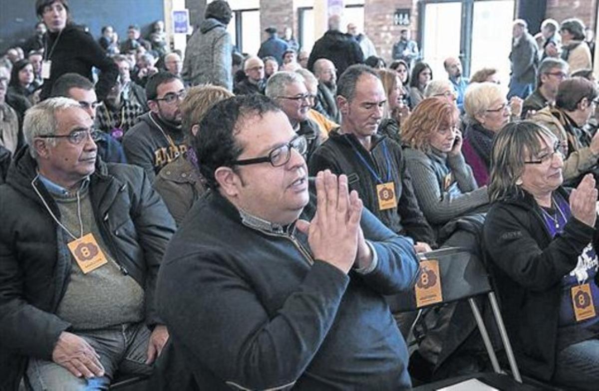 El diputat díscol del PSC Joan Ignasi Elena, en l’assemblea d’ICV, l’1 de febrer passat a Barcelona.