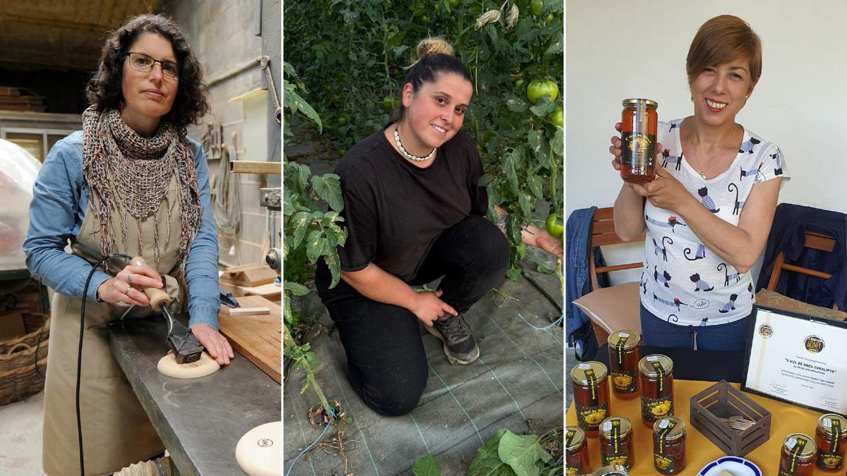 De izda. a dcha., Isabel Neira, Flavia Castro y Mar Brea.