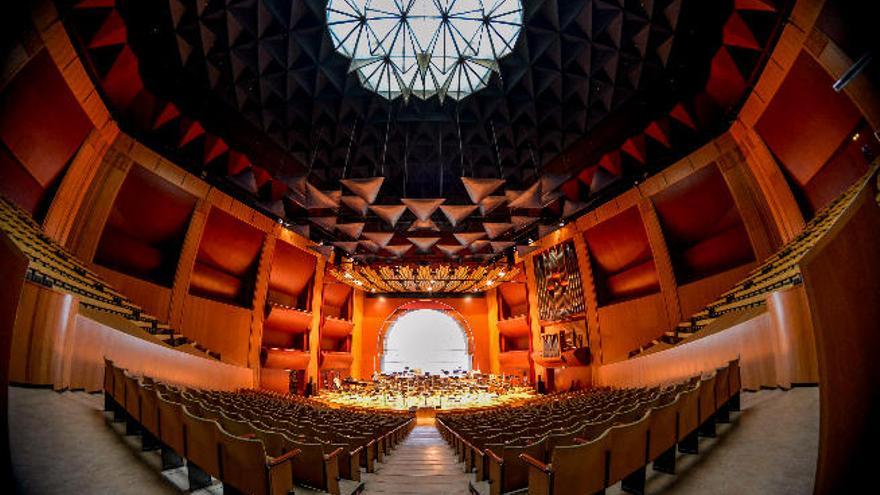 Vista de la sala sinfónica del Auditorio Alfredo Kraus.