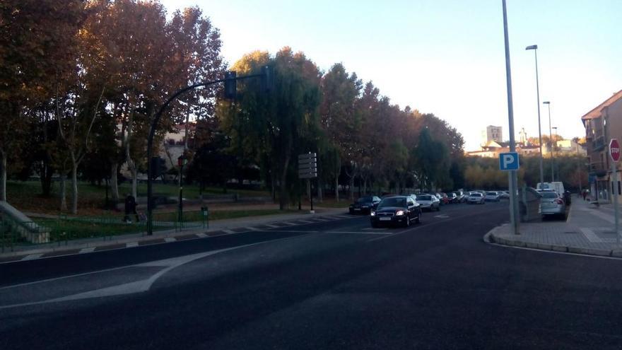 El parque de San Martín durante esta mañana.