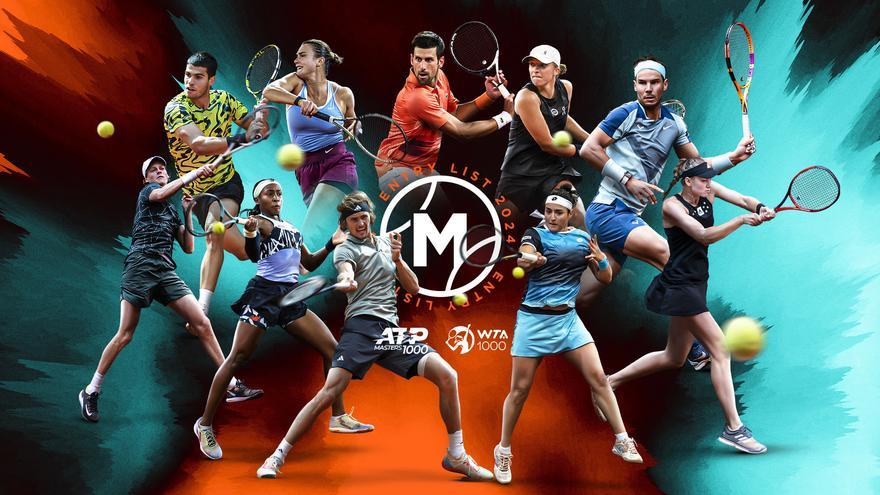 Nadal se suma a Alcaraz, Djokovic y Swiatek en el cartel del Masters de Madrid