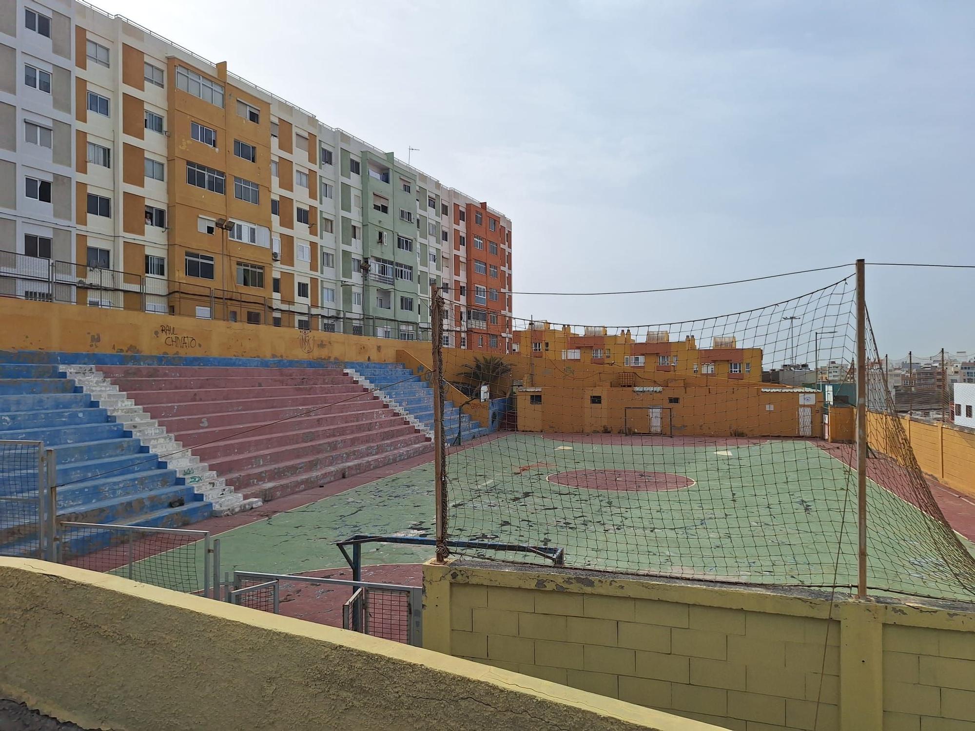 Estado actual de la cancha de Melenara y los alrededores
