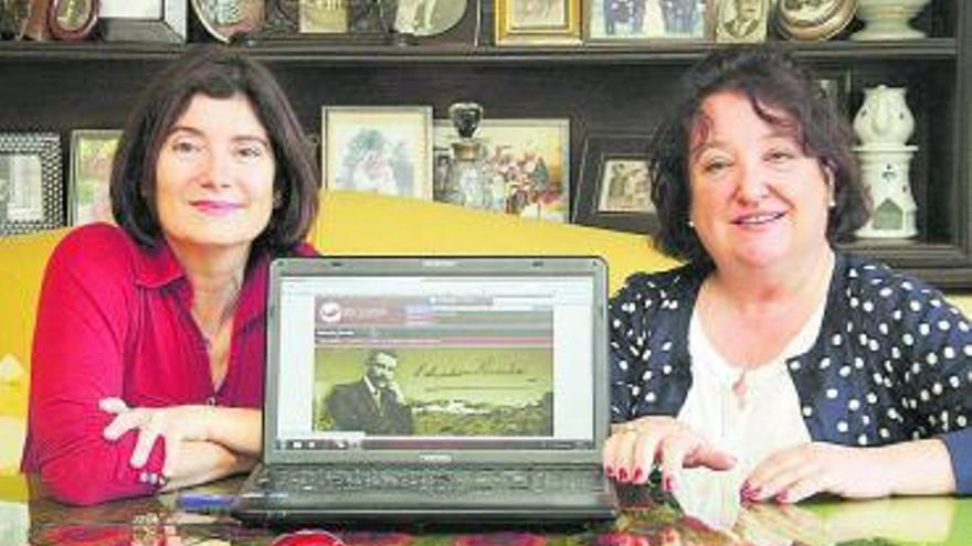 Maribel Jiménez y Amparo Quiles en 2012 con la web.