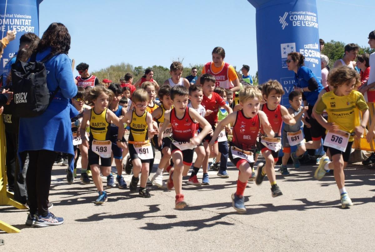 Salida de una de las pruebas escolares.