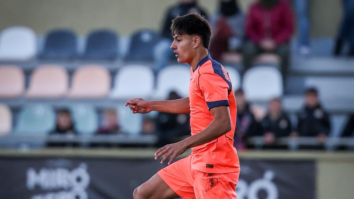 Brian Fariñas ante el Reus con el Barça Atlpetic