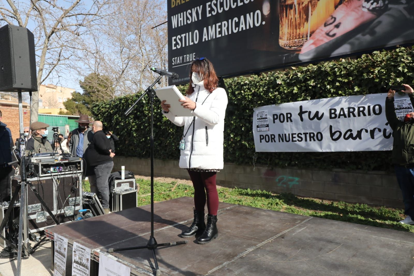 Manifestación de los vecinos de Las Fuentes de Zaragoza