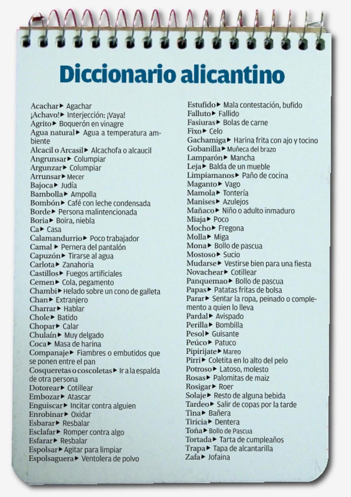 Mañaco, tiricia y otros palabros de por aquí