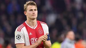 Matthijs De Ligt, capitán del Ajax, en el encuentro frente al Tottenham por Champions.