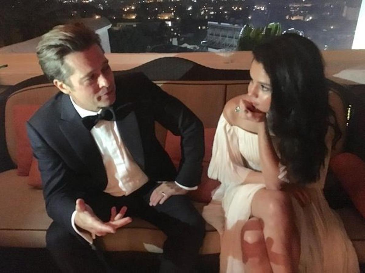 #GlobosdeOro en Instagram, Selena Gomez y Brad Pitt