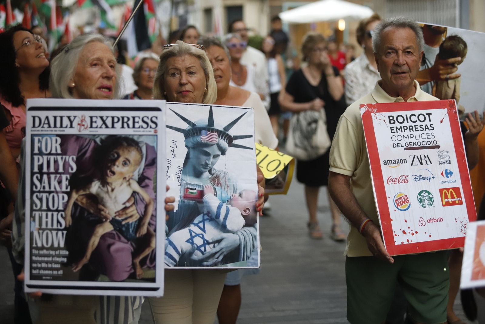 La manifestación por Palestina, en imágenes