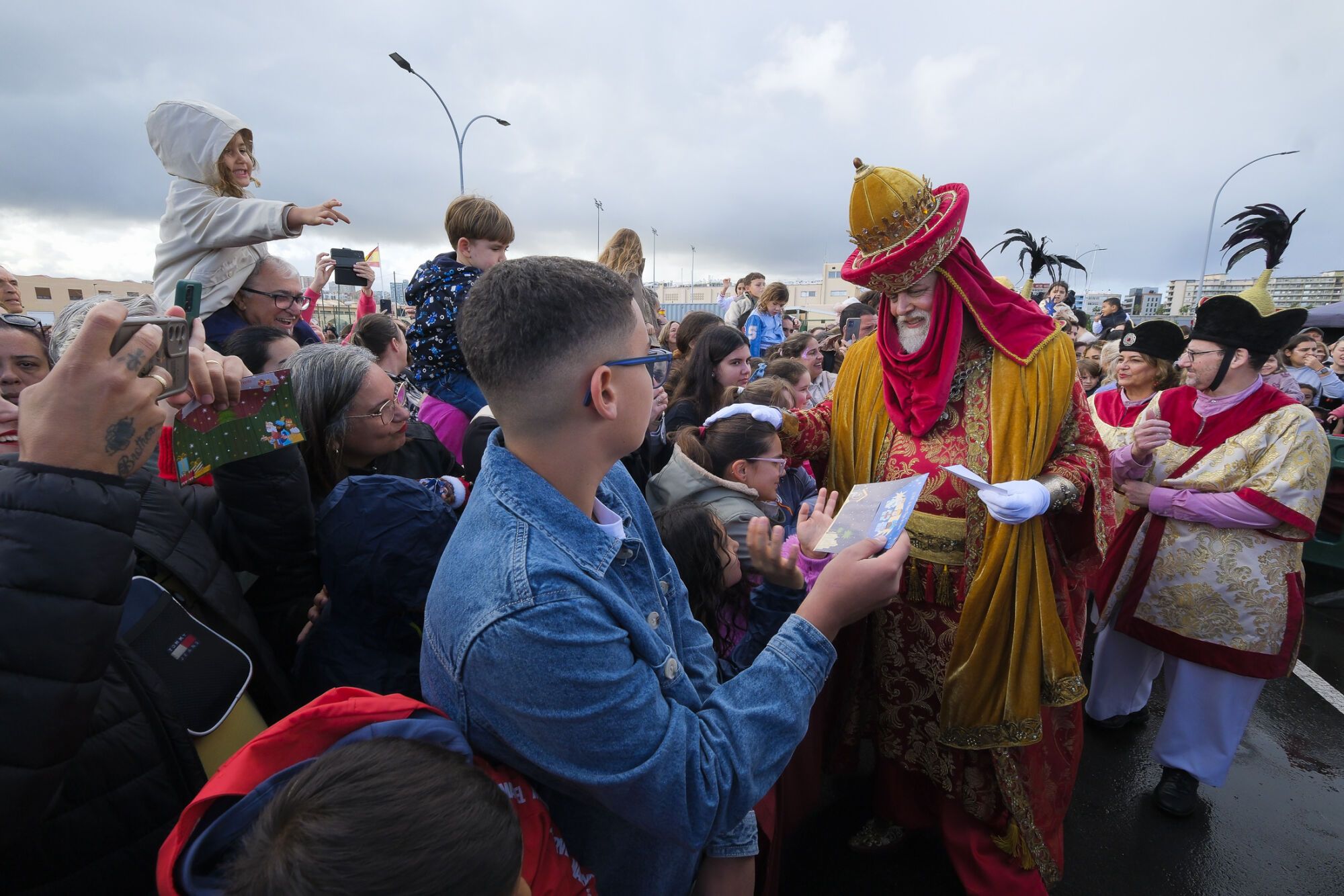 Llegada de los Reyes Magos, en la Base Naval 