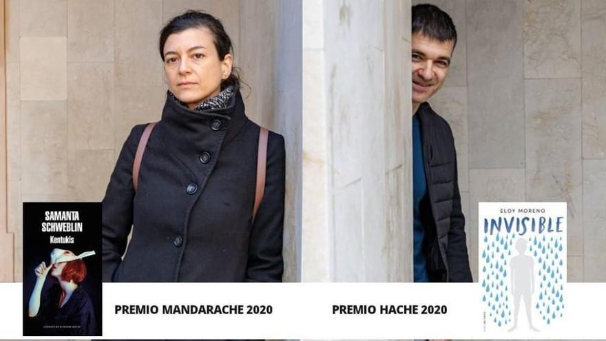 Samanta Schweblin y Eloy Moreno, premios Mandarache y Hache