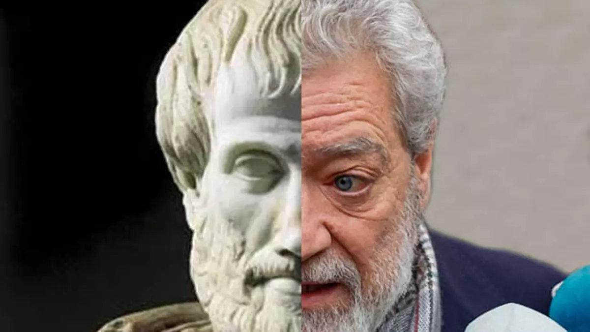 Eubulides, filósofo griego y Miguel Ángel Rodríguez.