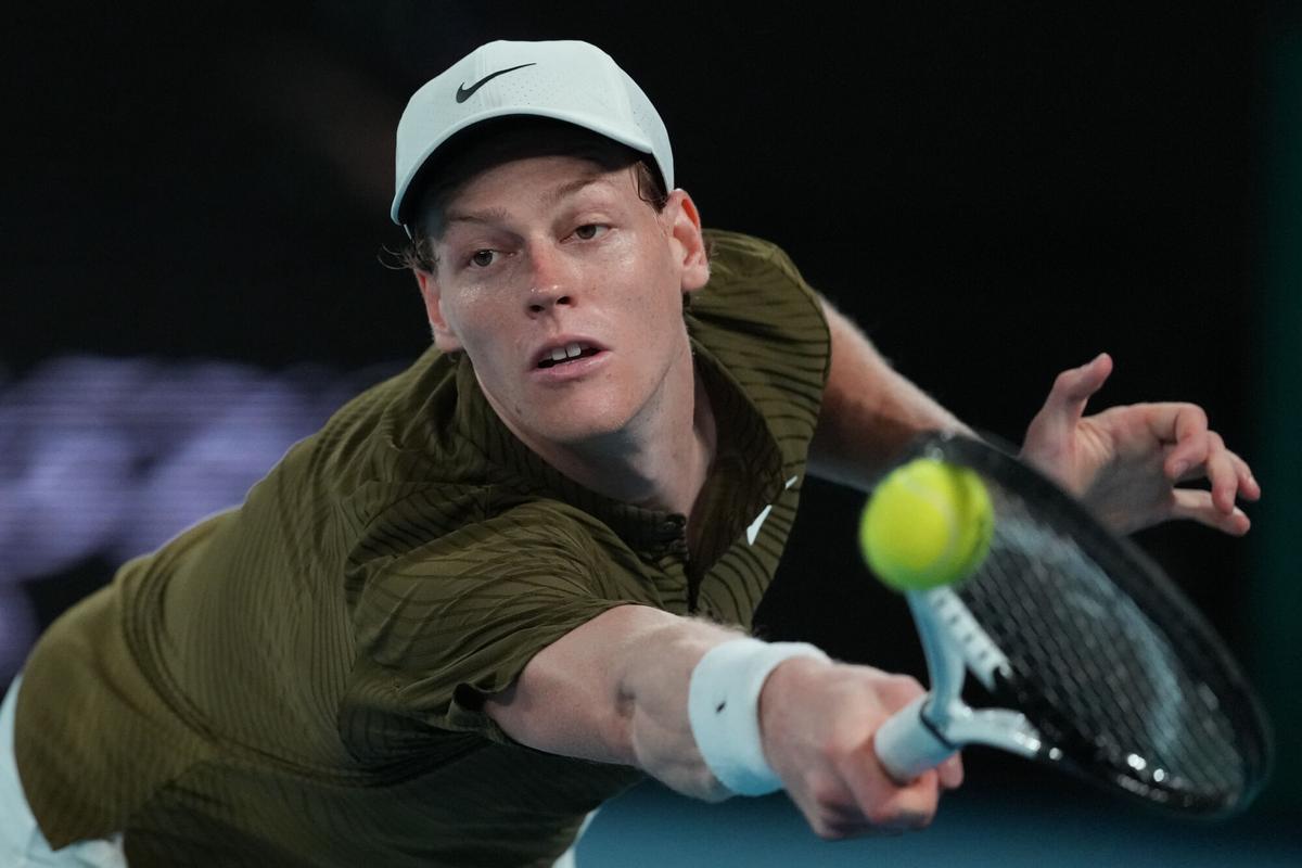 Jannik Sinner, en la semifinal del Open de Australia ante Djokovic