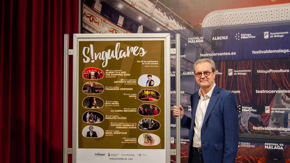 Presentación de la programación de la edición 2024 del ciclo 'S!ngulares' de la mano del gerente de Málaga Procultura, Juan Antonio Vigar