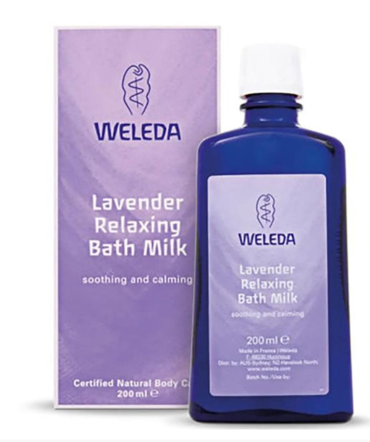 Leche de baño relajante de lavanda Weleda