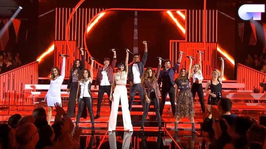 Los concursantes durante la gala 7 de &#039;OT&#039;.