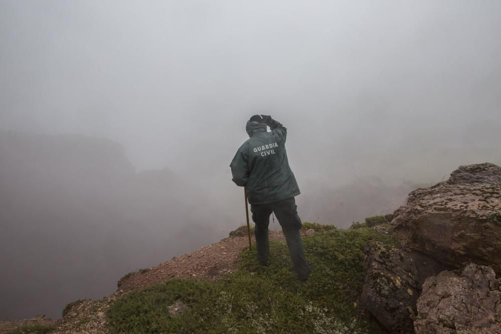 Rescate del montañero desaparecido en Somiedo