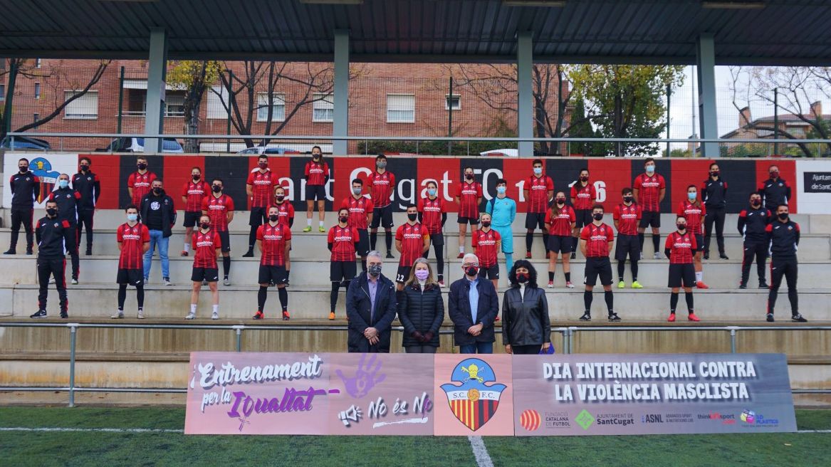 Sant Cugat FC: Partido mixto contra la violencia de género