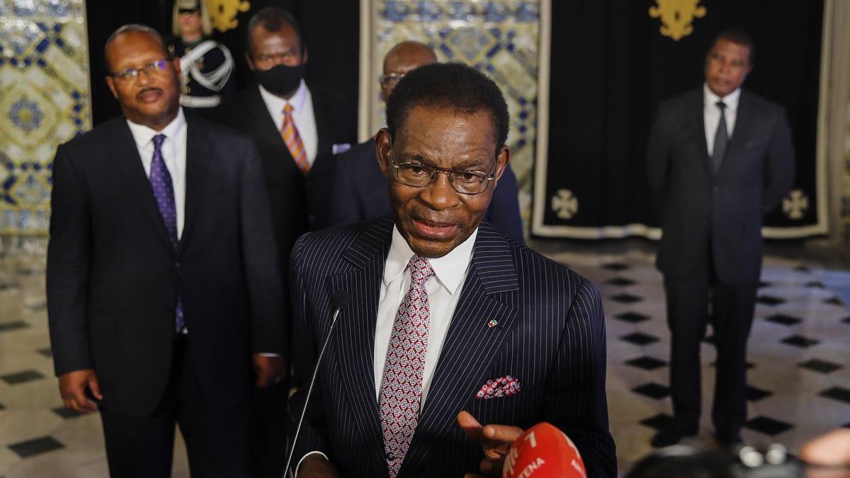El presidente de Guinea Ecuatorial, Teodoro Obiang, en una visita a Portugal el pasado julio.