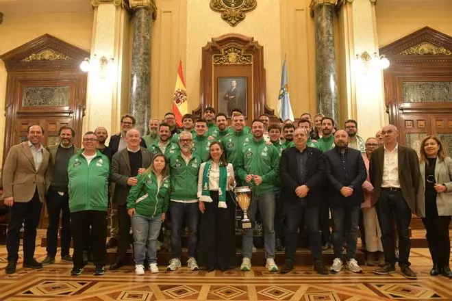 Recepción en María Pita al Liceo con su undécima Copa del Rey