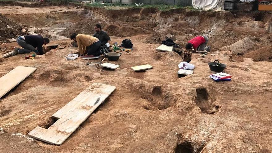 Hallan en sa Pobla un yacimiento de la época musulmana en unas obras