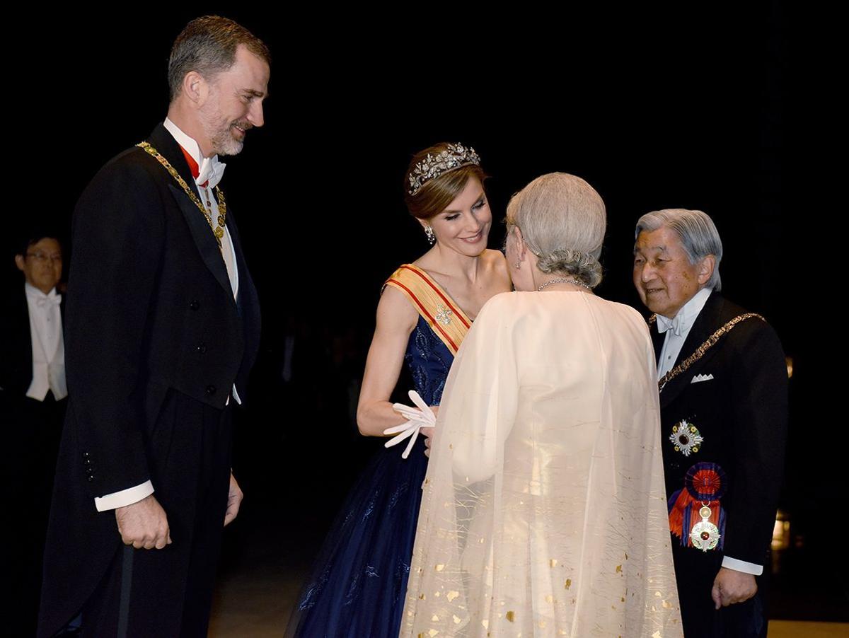 Letizia Ortiz ha optado una de sus tiaras preferidas, la tiara floral