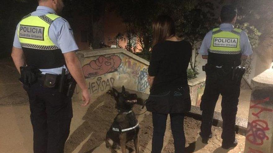 Els controls amb gossos policia s&#039;han fet en parcs i places.