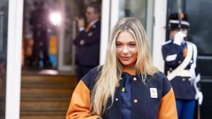 Jutta Leerdam, a su llegada a La Haya tras la cita olímpica