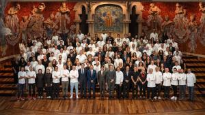 La foto final del acto de presentación de la campaña turística Catalunya, la millor cuina del món