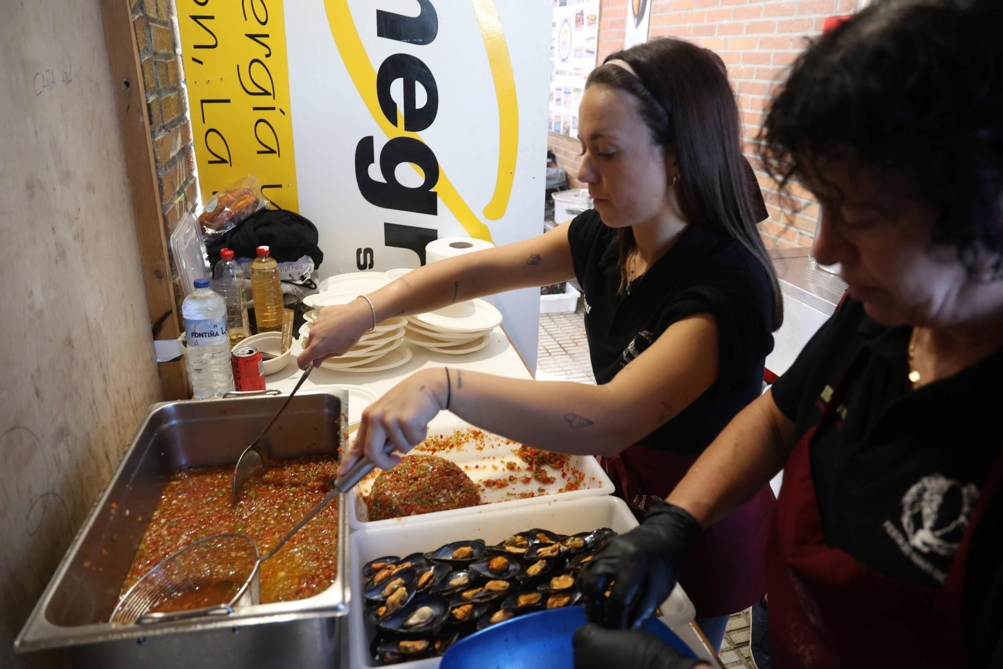 La Festa do Marisco de O Grove, esta mañana.