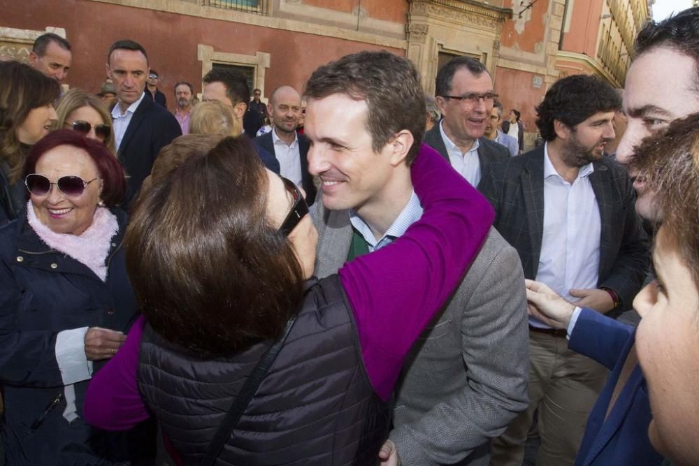 Casado apadrina las candidaturas de Ballesta y López Miras