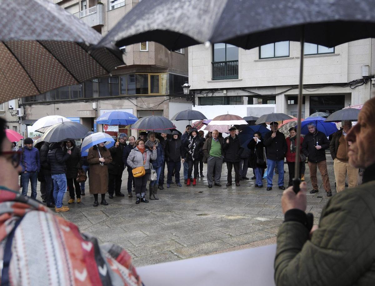 Una concentración de pensionistas y jubilados en Lalín.