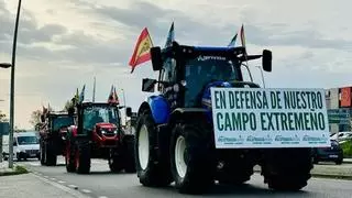 En directo | El campo extremeño se moviliza: la tractorada colapsa Extremadura