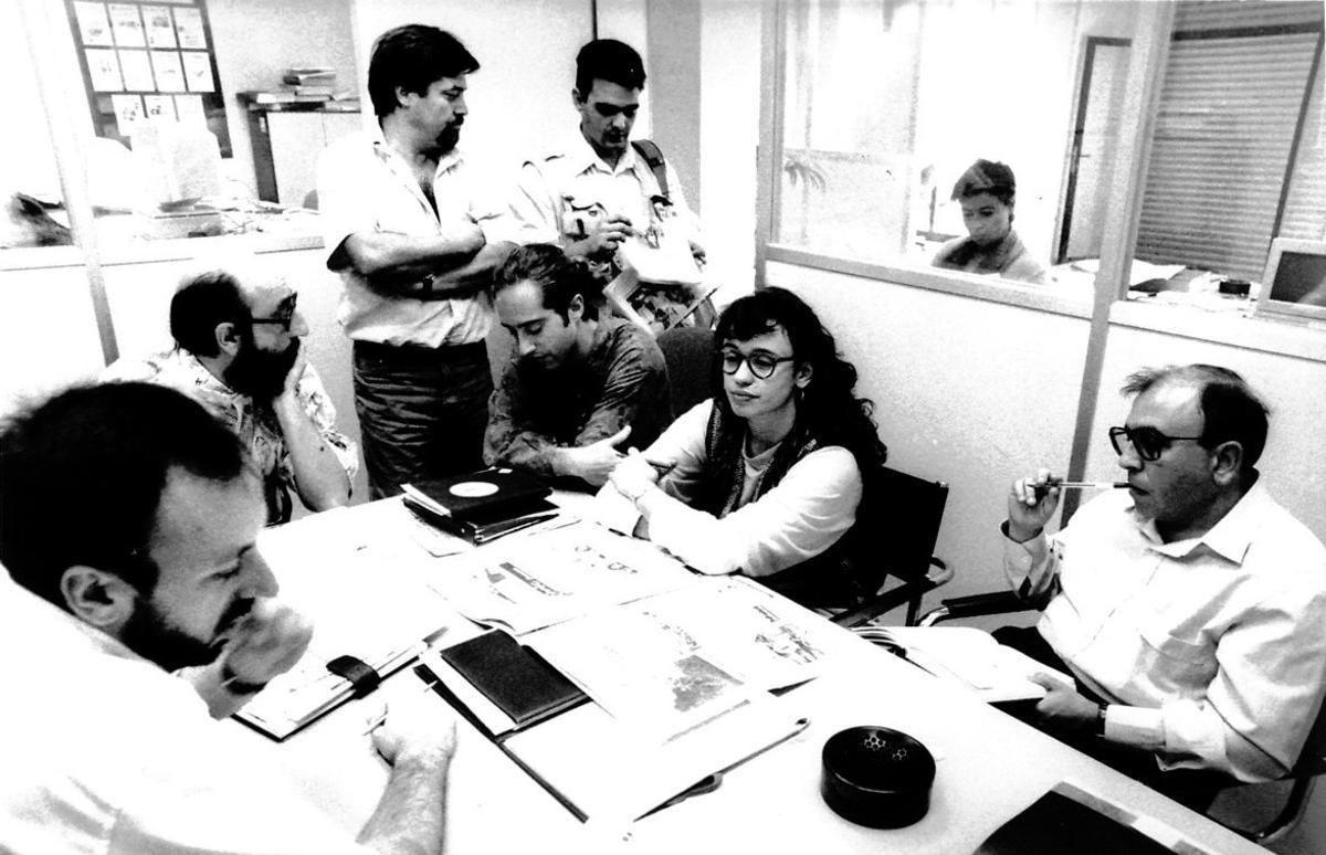 Con los periodistas de Es Diari tras incorporarse al rotativo. / D.I.