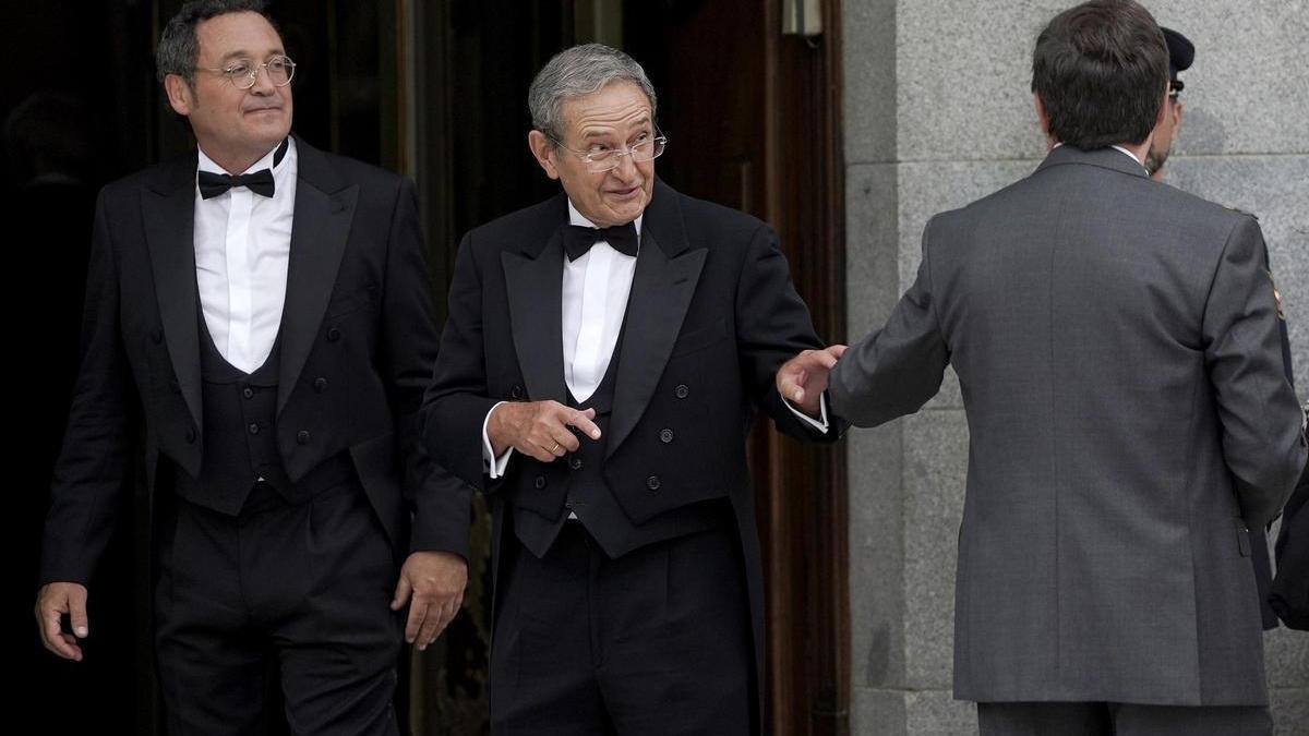 Acto de apertura del año judicial con Felipe VI y el presidente del Tribunal Supremo.